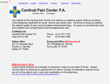 Tablet Screenshot of cardinalpain.com
